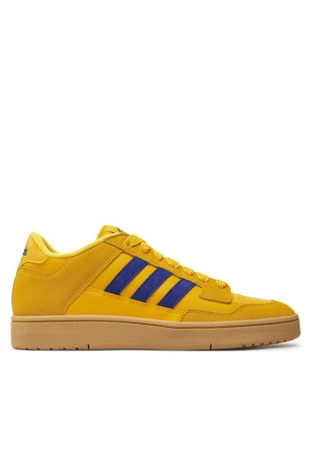 Adidas - adidas Sneakersy Rapid Court Low JR3156 Żółty. Kolor: żółty. Materiał: skóra, zamsz