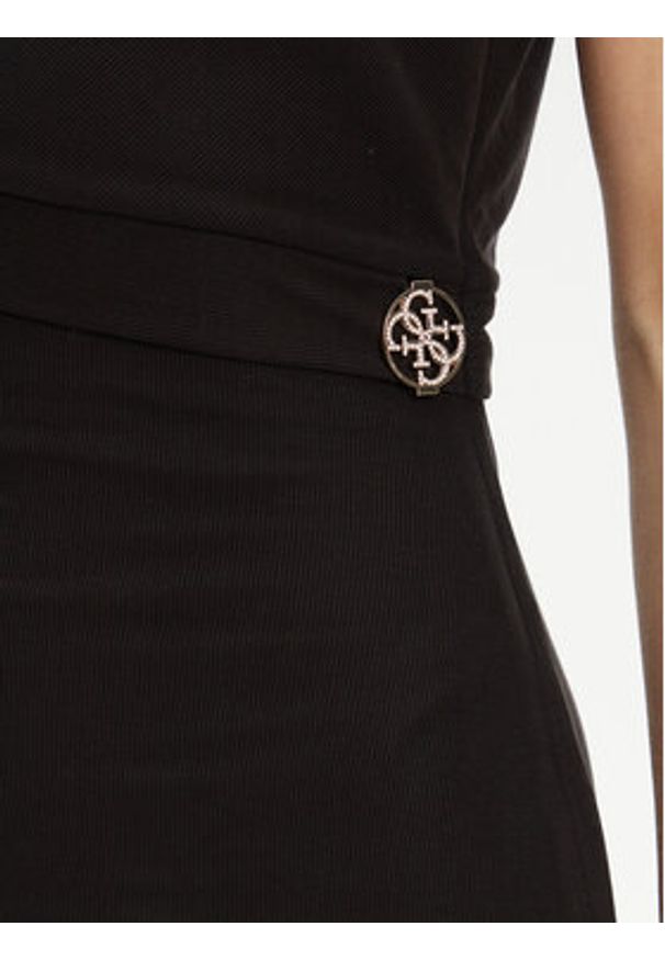 Guess Sukienka codzienna W5YK27 KAQL2 Czarny Regular Fit. Okazja: na co dzień. Kolor: czarny. Typ sukienki: proste. Styl: casual