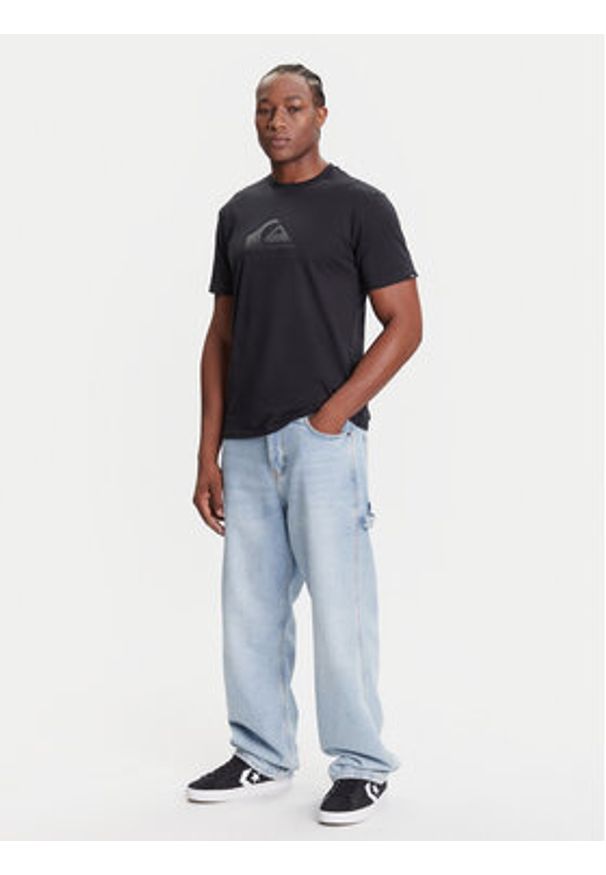 Quiksilver T-Shirt Ev Comp Logo EQYZT08182 Czarny Regular Fit. Kolor: czarny. Materiał: bawełna