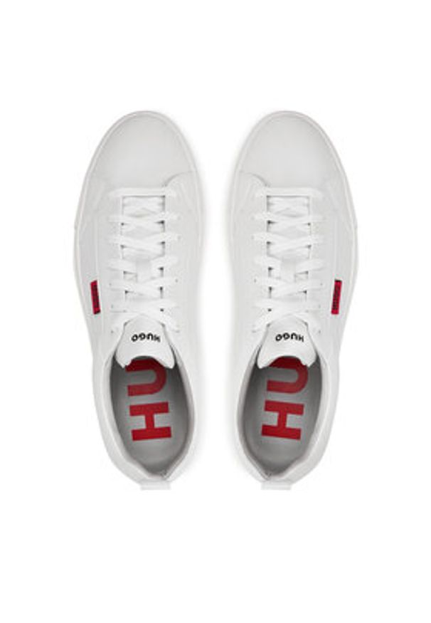 Hugo Sneakersy Morrie Tenn napu 50523642 Biały. Kolor: biały. Materiał: skóra