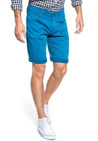 Mustang - SPODENKI MUSTANG Chicago Shorts Z Mykonos Blue 1009596 5320. Materiał: materiał #3