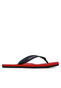 TOMMY HILFIGER - Tommy Hilfiger Japonki Rubber Hilfiger Beach Sandal FM0FM04468 Granatowy. Kolor: niebieski #6