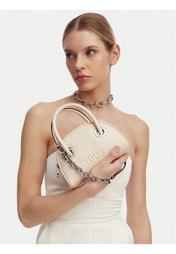 Tous - TOUS Torebka Poppy 2002202201 Beżowy. Kolor: beżowy. Materiał: skórzane
