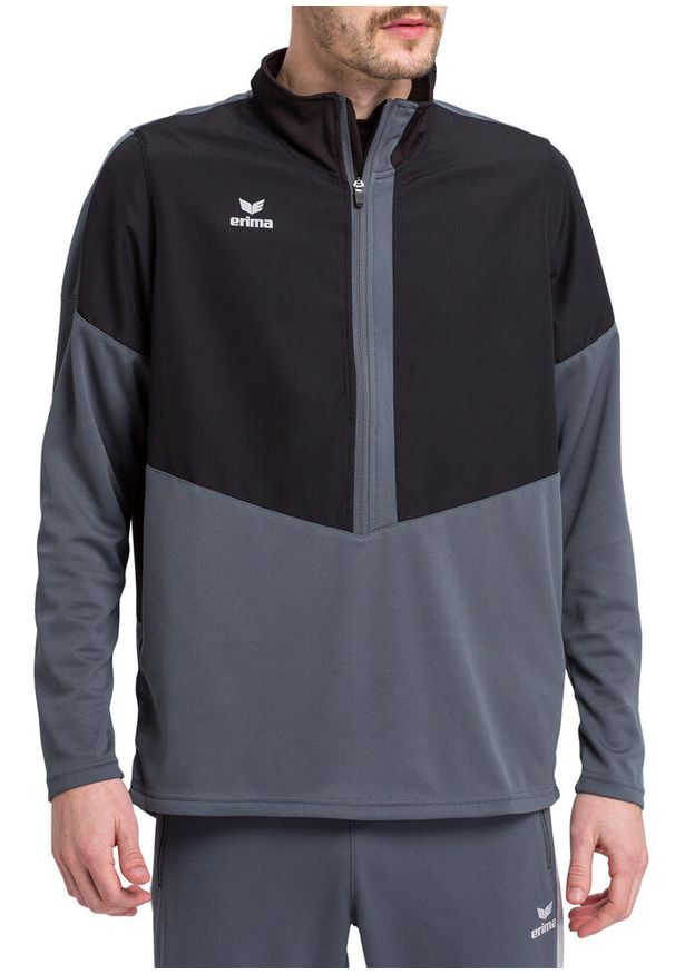 ERIMA - Bluza zapinana na zamek Erima Worker Squad. Kolor: wielokolorowy, szary, czarny. Materiał: polar. Sport: fitness