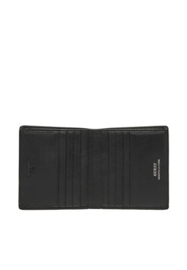 Guess Portfel SMNEBR LEA18 Czarny. Kolor: czarny. Materiał: skóra