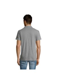 SOL'S - Melanżowa Koszulka Polo Dla Dorosłych Unisex Summer II. Typ kołnierza: polo. Kolor: szary. Wzór: melanż