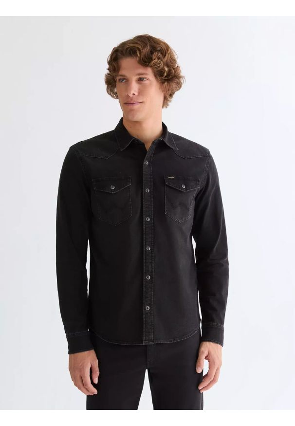 Wrangler - MĘSKA KOSZULA WRANGLER WESTERN SHIRT BLACK 112378472