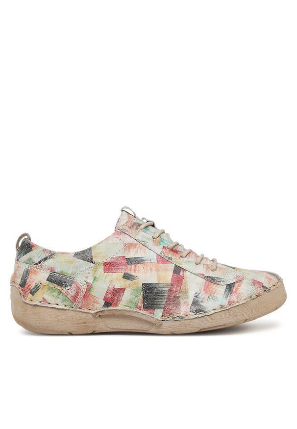 Półbuty Josef Seibel. Wzór: kolorowy