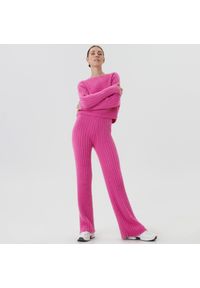 Sinsay - Komplet: sweter i spodnie - Różowy. Kolor: różowy #1