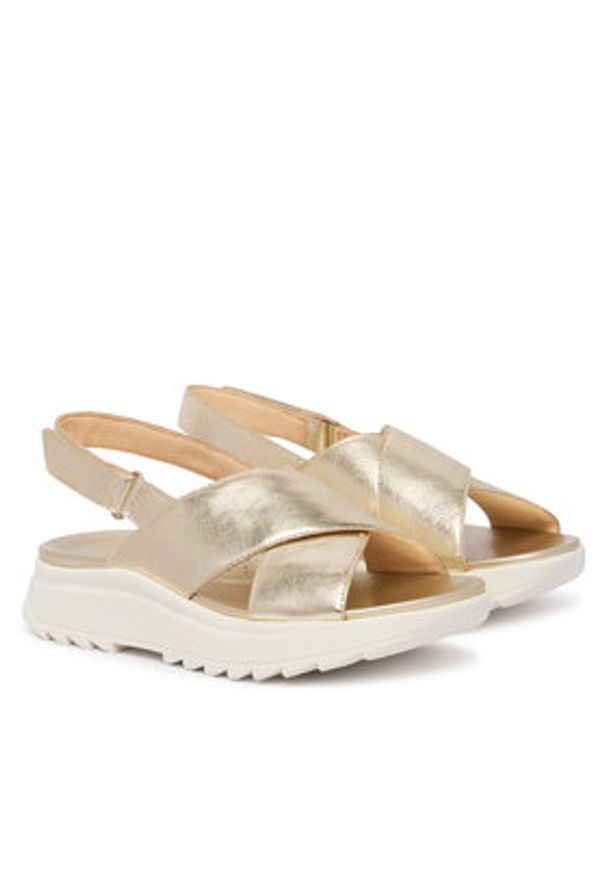 Clarks Sandały DashLite Wish 26185882 Złoty. Kolor: złoty. Materiał: skóra