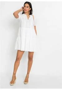 Sukienka boho bonprix biały. Kolor: biały. Materiał: koronka. Styl: boho #2