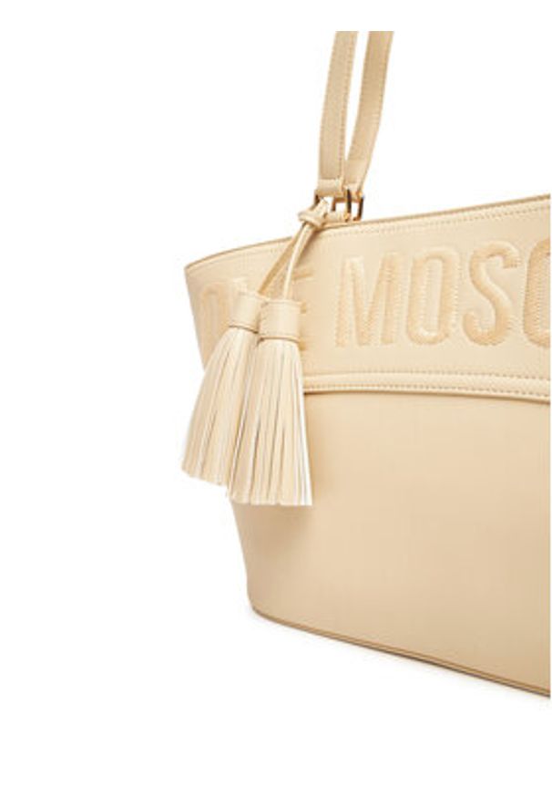 Love Moschino - LOVE MOSCHINO Torebka JC4285PP0MKJ0104 Écru. Kolor: kremowy. Materiał: skórzane
