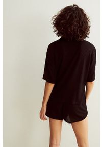 Undiz koszula piżamowa damska kolor czarny. Kolor: czarny. Długość: krótkie #2