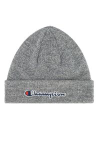 Czapka Champion Logo Knitted Beanie 805441-EM525 - szara. Kolor: szary. Materiał: dzianina, akryl. Wzór: aplikacja. Sezon: zima. Styl: klasyczny #1