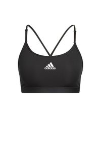 Adidas - Biustonosz damski adidas aeroreact. Kolor: czarny. Sport: fitness