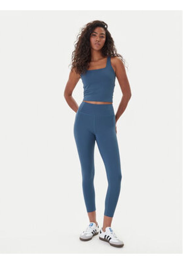 GIRLFRIEND COLLECTIVE - Girlfriend Collective Legginsy Compressive 4008 Granatowy Slim Fit. Kolor: niebieski. Materiał: syntetyk