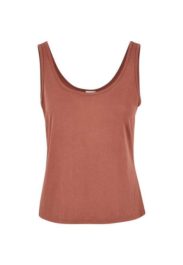 Urban Classics - Luźny Top Damski Z Modalu. Kolor: żółty, pomarańczowy, wielokolorowy. Sport: turystyka piesza