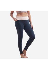 KIMJALY - Legginsy do jogi damskie Kimjaly. Kolekcja: moda ciążowa. Kolor: różowy. Materiał: elastan, materiał, bawełna. Sport: joga i pilates