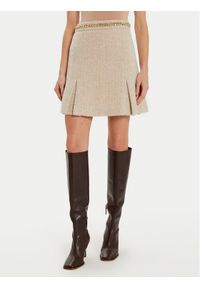 Marciano Guess Spódnica mini Helene 4BGD08 7186A Beżowy Regular Fit. Kolor: beżowy. Materiał: syntetyk