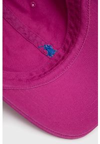 Polo Ralph Lauren czapka bawełniana 710667709073 kolor różowy z aplikacją. Kolor: różowy. Materiał: bawełna. Wzór: aplikacja #2
