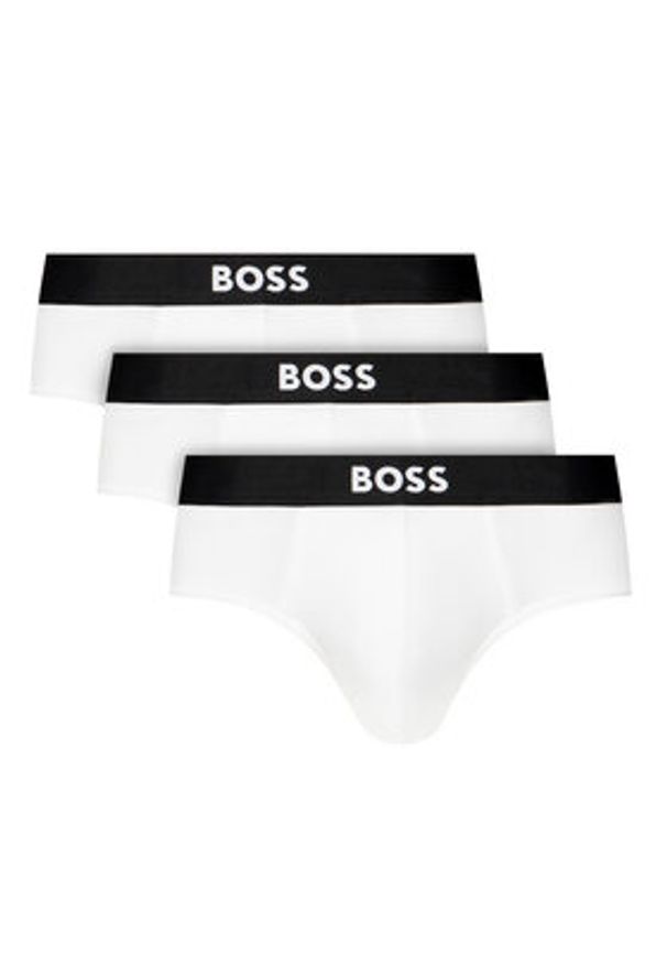 BOSS Komplet 3 par slipów 50546561 Biały. Kolor: biały. Materiał: bawełna