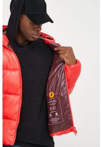 Save The Duck kurtka męska kolor czerwony zimowa. Okazja: na co dzień. Kolor: czerwony. Materiał: poliester, materiał, puch. Wzór: gładki. Sezon: zima. Styl: casual #6