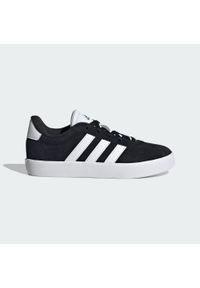 Adidas - Buty VL Court 3.0 Kids. Kolor: czarny, biały, wielokolorowy. Materiał: zamsz, materiał. Sport: turystyka piesza