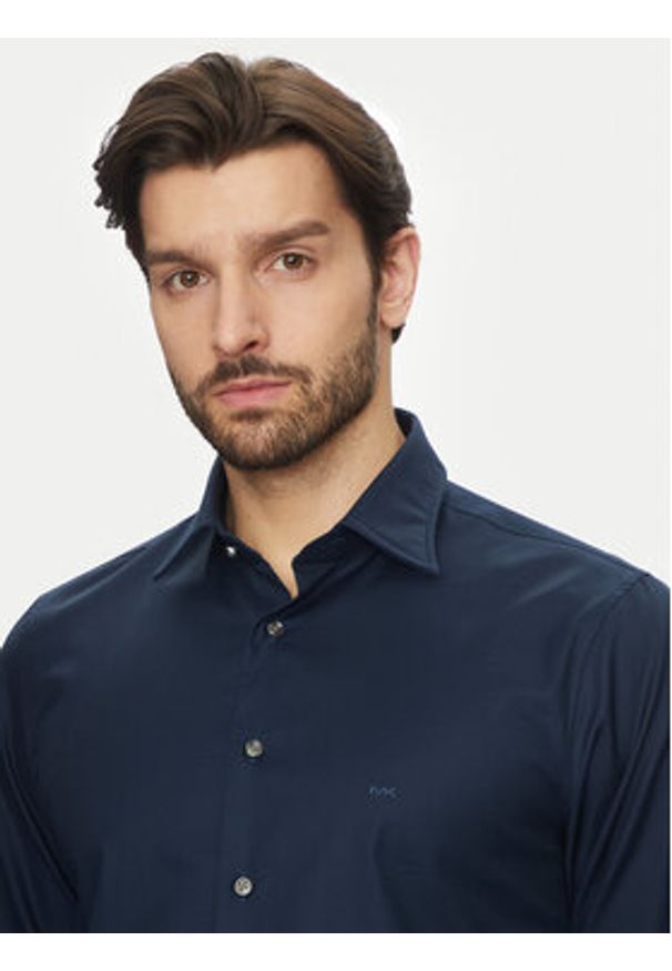 Michael Kors Koszula MD0MD91514 Granatowy Slim Fit. Kolor: niebieski. Materiał: bawełna
