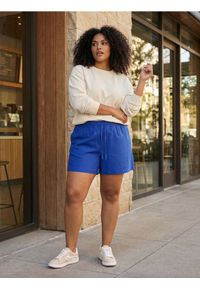 Sinsay - Szorty z domieszką lnu - niebieski. Kolor: niebieski. Materiał: len #1