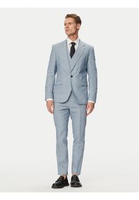 Hugo - HUGO Garnitur Arti/Hesten242V1X 50559671 Niebieski Extra Slim Fit. Kolor: niebieski. Materiał: len #1