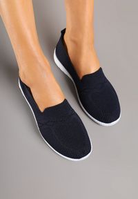 Born2be - Granatowe Wsuwane Tenisówki Mokasyny Venni. Okazja: na co dzień, na spacer. Zapięcie: bez zapięcia. Kolor: niebieski. Materiał: jeans. Wzór: aplikacja. Styl: elegancki, casual #6