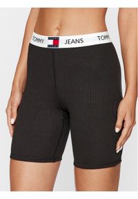 Tommy Jeans Szorty piżamowe UW0UW04729 Czarny Slim Fit. Kolor: czarny. Materiał: bawełna, syntetyk