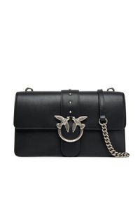 Pinko - PINKO Torebka Love One Classic ST.CL Al 25-26 PLTT 105857 A0F1 Czarny. Kolor: czarny. Materiał: skórzane