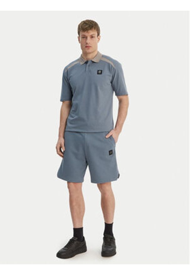 Hugo - HUGO Polo Dunios_RB 50559650 Niebieski Regular Fit. Typ kołnierza: polo. Kolor: niebieski. Materiał: bawełna