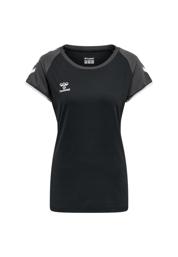 Hummel - HUMMEL koszulka damska szybkoschnąca sportowa czarna. Kolor: czarny. Sport: piłka nożna