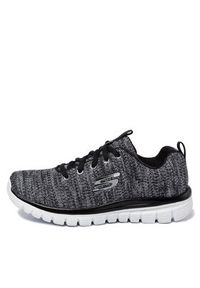 skechers - Skechers Sneakersy Twisted Fortune 12614/BKW Szary. Kolor: szary. Materiał: materiał #5