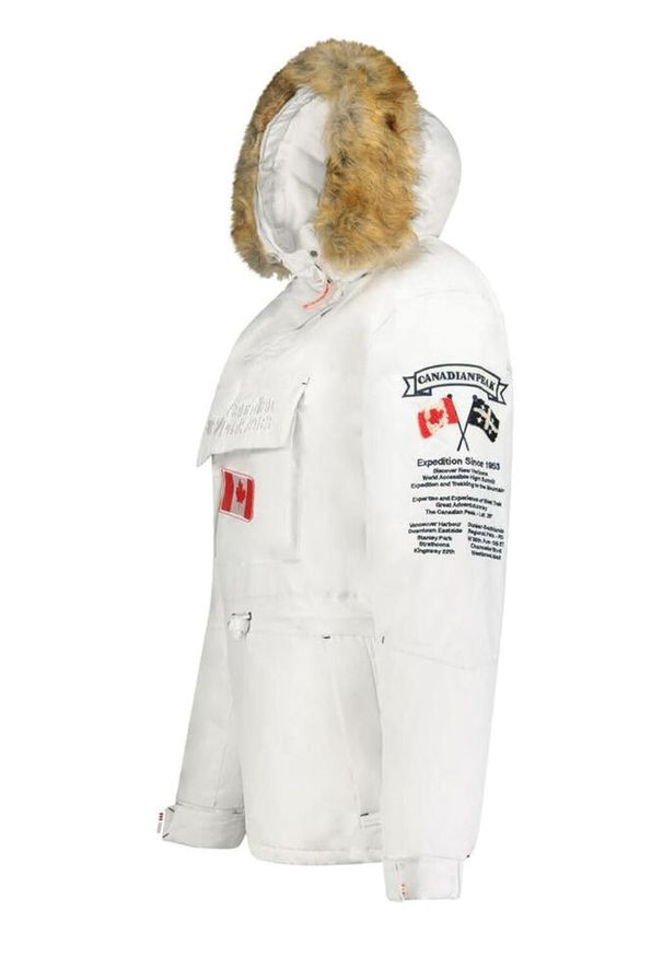 CANADIAN PEAK - Kurtka zimowa dla dzieci Canadia Peak Banapeak. Kolor: biały. Sezon: zima