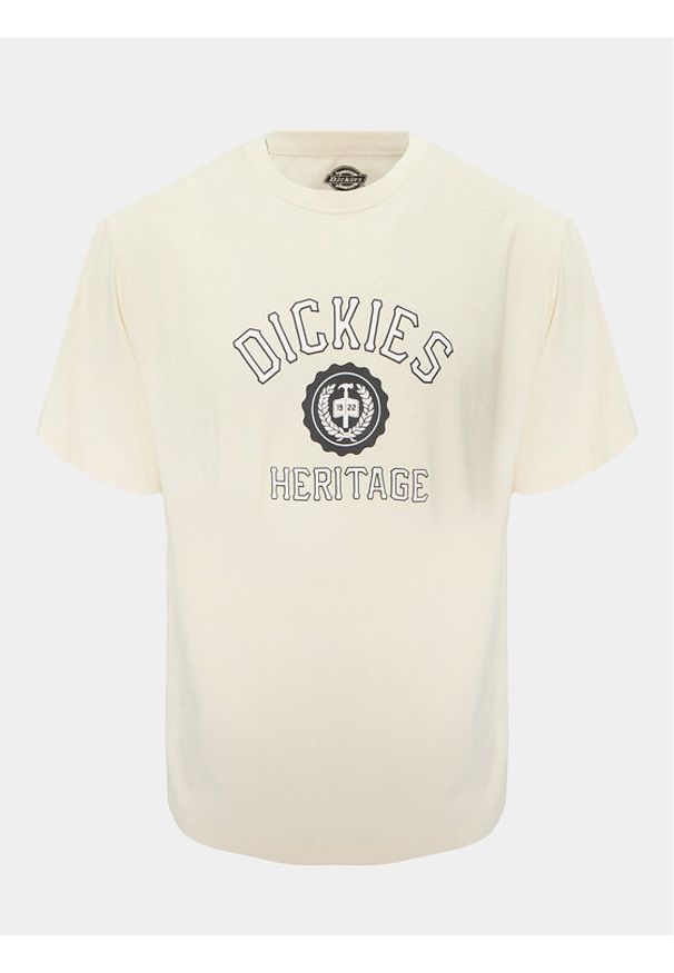 Dickies T-Shirt Oxford DK0A4YFL Écru Regular Fit. Materiał: bawełna