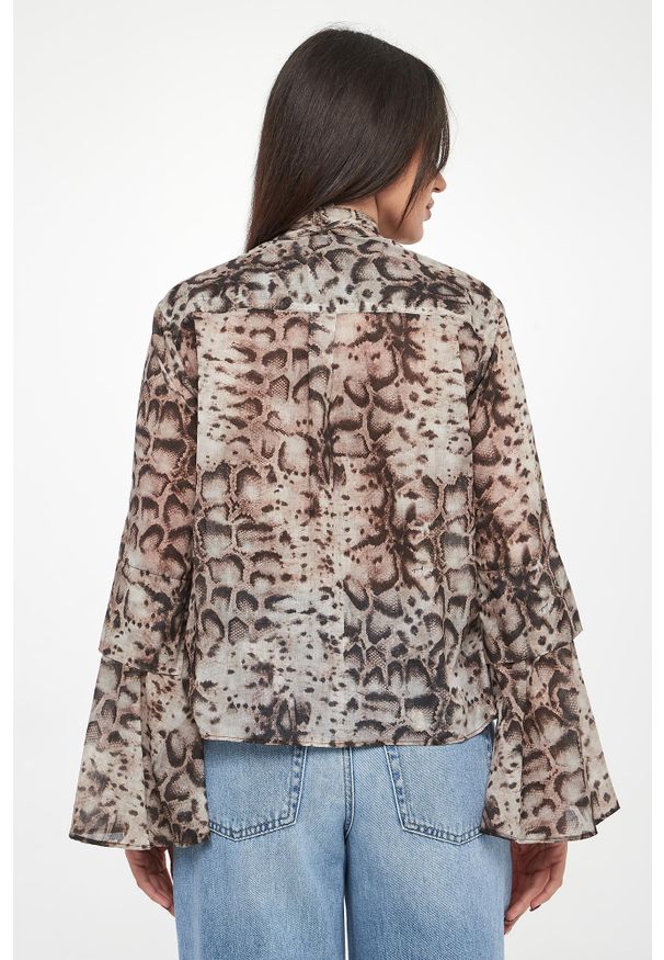 Pinko - Bluzka damska w zwierzęcy wzór Caracalla PINKO. Wzór: motyw zwierzęcy
