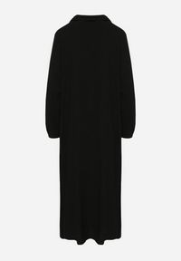 Born2be - Czarna Koszulowa Sukienka z Lnem i Wiskozą z Regulowanymi Rękawami Melvezia. Okazja: na co dzień. Kolor: czarny. Materiał: len, wiskoza. Typ sukienki: koszulowe. Styl: casual #7