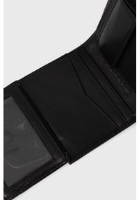 Calvin Klein Jeans Portfel skórzany męski kolor czarny. Kolor: czarny. Materiał: skóra. Wzór: gładki #3