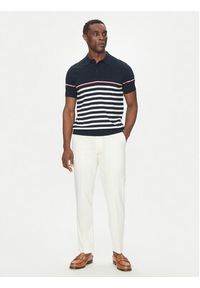 Hechter Paris Polo 65017 151801 Granatowy Regular Fit. Typ kołnierza: polo. Kolor: niebieski. Materiał: bawełna
