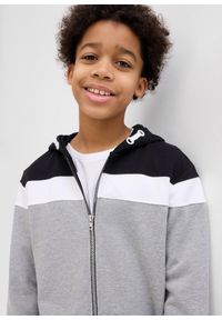 bonprix - Bluza rozpinana z kapturem z miękkiej mieszanki bawełny. Typ kołnierza: kaptur. Kolor: czarny. Materiał: bawełna. Styl: sportowy #2