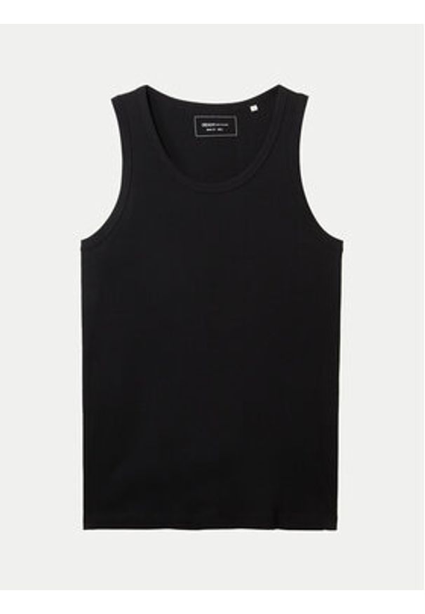 Tom Tailor Denim Tank top 1042035 Czarny Regular Fit. Kolor: czarny. Materiał: bawełna