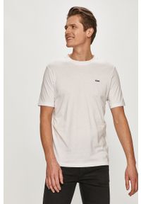 Hugo T-shirt bawełniany kolor biały gładki. Okazja: na co dzień. Kolor: biały. Materiał: bawełna. Wzór: gładki. Styl: casual