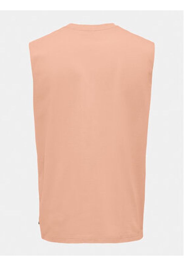 Only & Sons Tank top Fred 22025300 Koralowy Relaxed Fit. Kolor: pomarańczowy. Materiał: bawełna