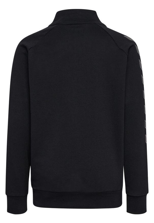 Kurtka dziecięca sportowa Hummel Move Grid Cotton Zip Jacket. Kolor: czarny. Materiał: bawełna. Wzór: jodełka, nadruk