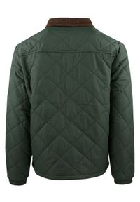 Przejściowa (Delikatnie Ocieplona) Kurtka Pikowana - Brave Soul - Ciemna Oliwka. Materiał: tkanina, poliester. Sezon: wiosna, zima, jesień #6
