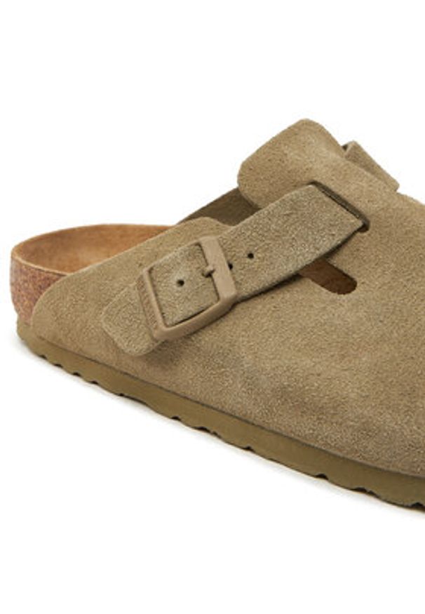 Birkenstock Klapki Boston Leve 1025844 Zielony. Kolor: zielony. Materiał: skóra, zamsz