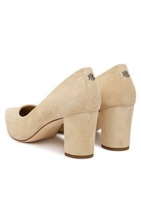Lauren Ralph Lauren - LAUREN RALPH LAUREN Czółenka Kingad 802967743003 Beżowy. Kolor: beżowy. Materiał: zamsz, skóra #4